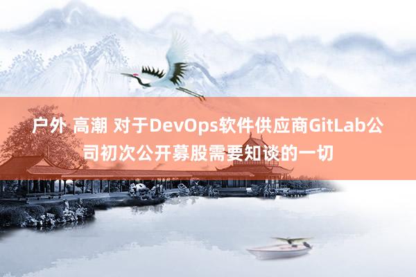 户外 高潮 对于DevOps软件供应商GitLab公司初次公开募股需要知谈的一切