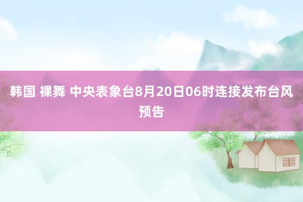 韩国 裸舞 中央表象台8月20日06时连接发布台风预告