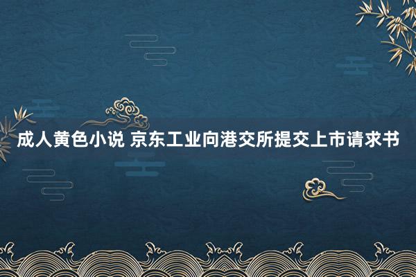 成人黄色小说 京东工业向港交所提交上市请求书