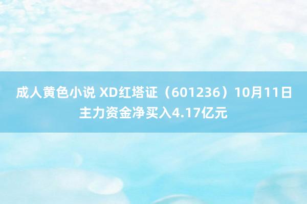 成人黄色小说 XD红塔证（601236）10月11日主力资金净买入4.17亿元