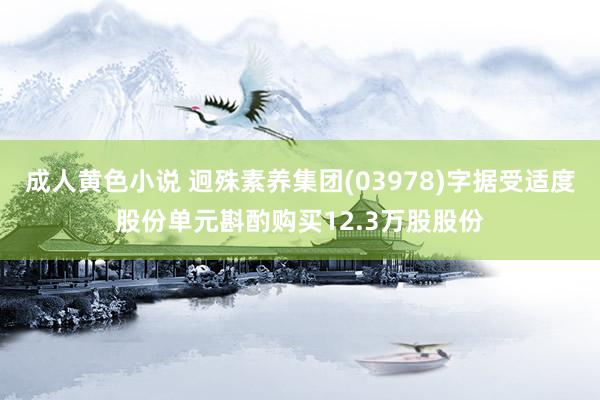 成人黄色小说 迥殊素养集团(03978)字据受适度股份单元斟酌购买12.3万股股份