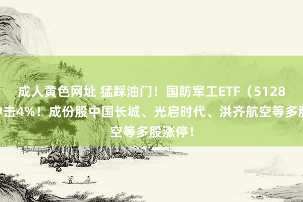 成人黄色网址 猛踩油门！国防军工ETF（512810）冲击4%！成份股中国长城、光启时代、洪齐航空等多股涨停！