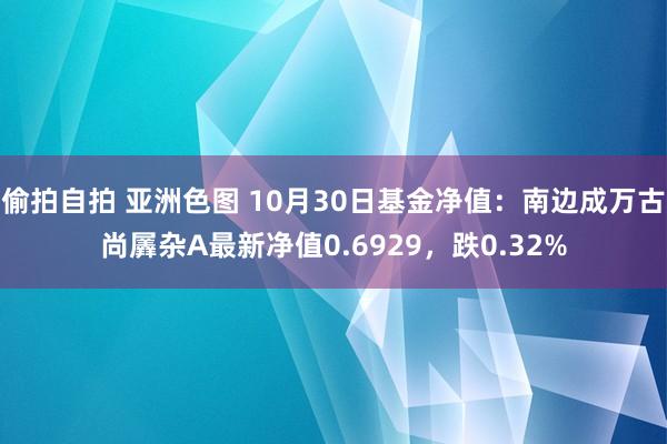 偷拍自拍 亚洲色图 10月30日基金净值：南边成万古尚羼杂A最新净值0.6929，跌0.32%