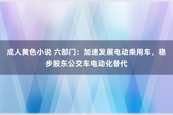 成人黄色小说 六部门：加速发展电动乘用车，稳步股东公交车电动化替代