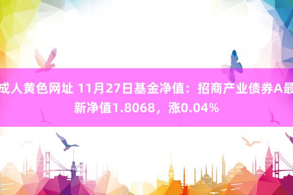 成人黄色网址 11月27日基金净值：招商产业债券A最新净值1.8068，涨0.04%