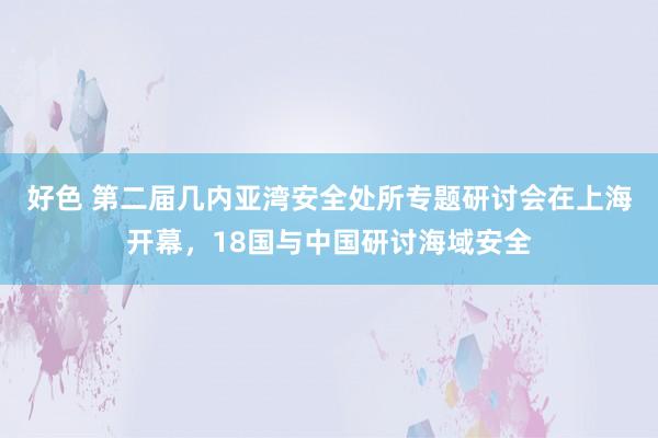 好色 第二届几内亚湾安全处所专题研讨会在上海开幕，18国与中国研讨海域安全