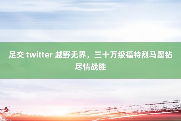 足交 twitter 越野无界，三十万级福特烈马墨钻尽情战胜