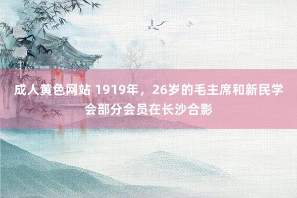 成人黄色网站 1919年，26岁的毛主席和新民学会部分会员在长沙合影