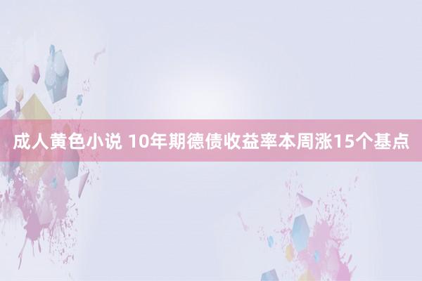 成人黄色小说 10年期德债收益率本周涨15个基点