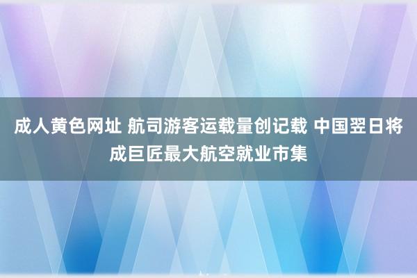 成人黄色网址 航司游客运载量创记载 中国翌日将成巨匠最大航空就业市集