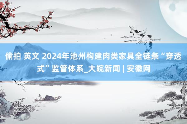 偷拍 英文 2024年池州构建肉类家具全链条“穿透式”监管体系_大皖新闻 | 安徽网