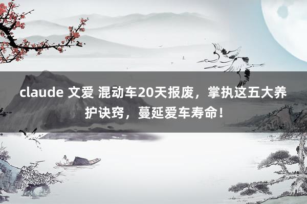 claude 文爱 混动车20天报废，掌执这五大养护诀窍，蔓延爱车寿命！